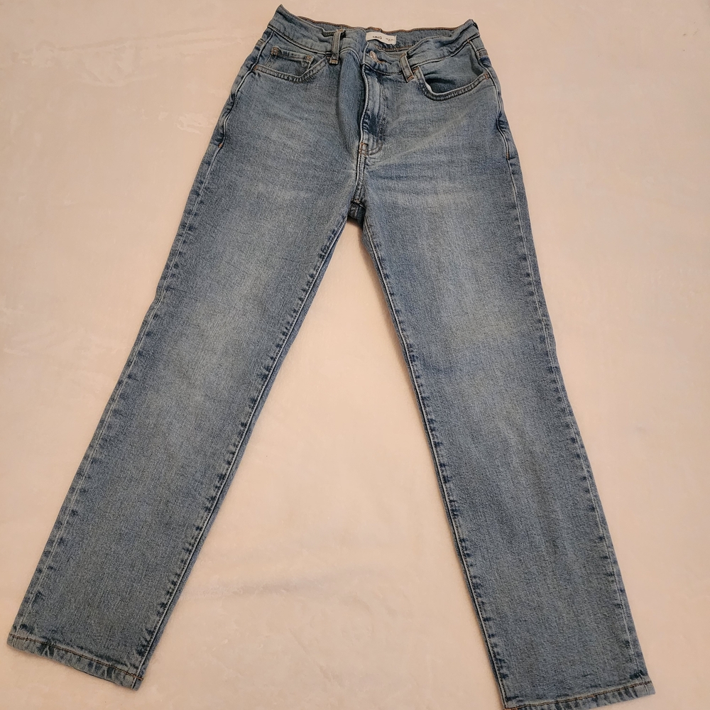 Mango Light Blue Straight Leg Jeans